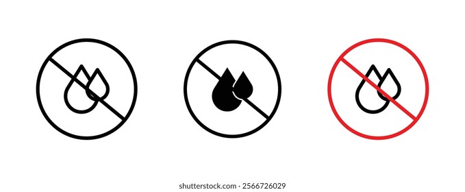 No leakage signs vector collection pack