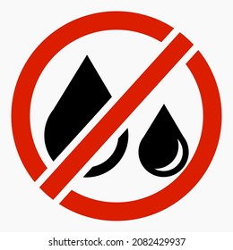 No leaks icon. No drops. No rain. Lack of water. Leakage protection. Vector icon. Commercial line vector icon for websites and mobile minimalistic flat design.