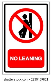 No Leaning Symbol Sign ,Vector Illustration, Isolate On White Background Label. EPS10