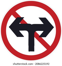 No left and right turns, Gallery of All Prohibitory Signs, Road signs in China