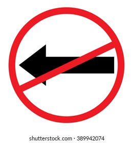 No left sign