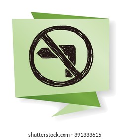 no left turn doodle