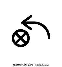 No left turn icon, eps 8