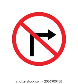 No left turn sign, road sign vector, signs vector illustration.