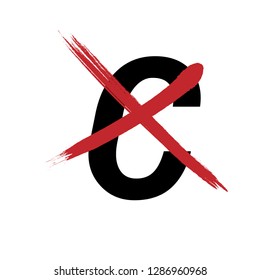 no letter C sign