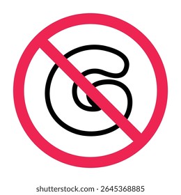 No letter G sign, forbidden letter g symbol, prohibited alphabet g sign, banned letter g icon