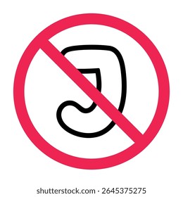 No letter J sign, forbidden alphabet j sign, prohibited letter j symbol, banned j letter sign