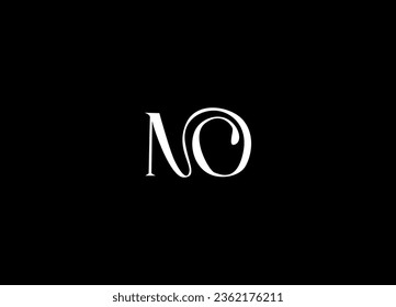 NO letter logo design and initial logo