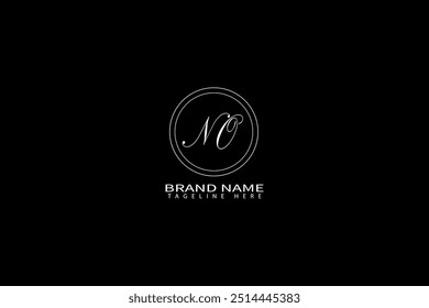 NO Letter Logo Design. Initial letters NO logo icon. Abstract letter NO N O minimal logo design template. N O Letter Design Vector with black Colors. NO logo