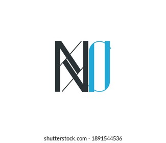NO letter logo design template vector