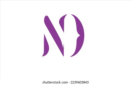 NO Letter logo Design Template Vector