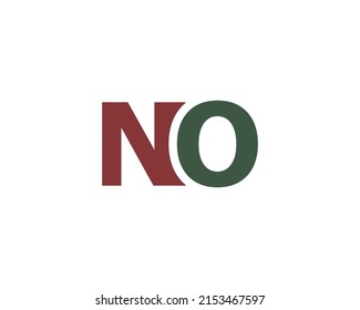 NO letter logo design vector template