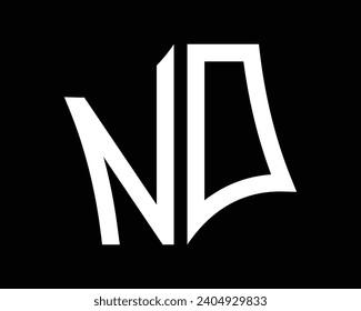 NO letter logo design vector art