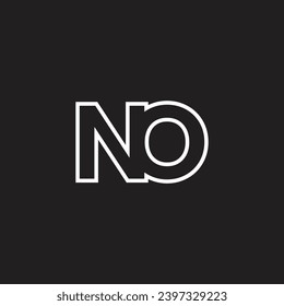 NO Letter Logo, ON Letter Monogram, N,O, Initials Letter,