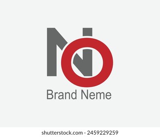 NO letter logo symbol shapes illustration Company Free vector