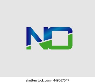 NO letter logo. Vector illustration
