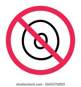 No letter O sign, forbidden o sign, do not use letter o, alphabet o not permitted symbol