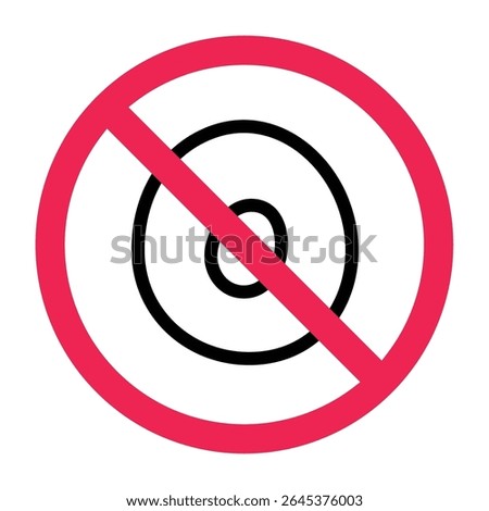 No letter O sign, forbidden o sign, do not use letter o, alphabet o not permitted symbol
