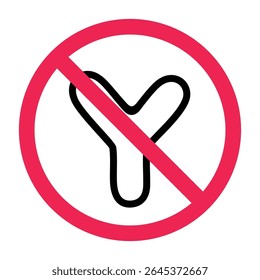 No letter Y sign, forbidden letter y symbol, prohibited alphabet y sign, no alphabet y symbol