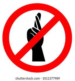 no lie sign, vector symbol