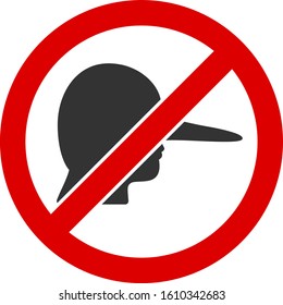 No lier vector icon. Flat No lier pictogram is isolated on a white background.