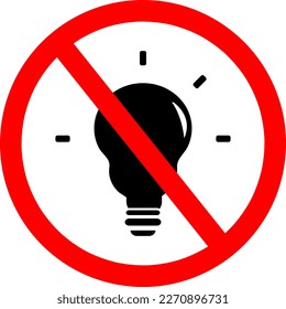 no light icon vector illustration on white background..eps