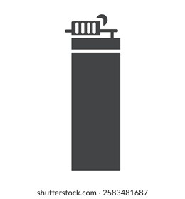 no lighter icon simple filled symbol vector