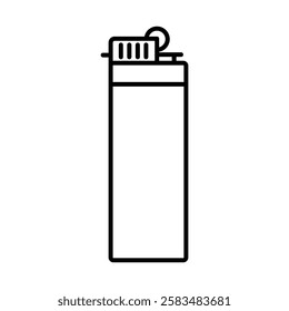 no lighter icon simple filled symbol vector