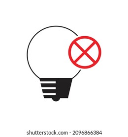 No lights icon design isolated on white background