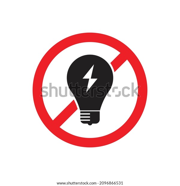No lights\
icon design isolated on white\
background