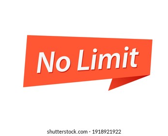 No limit banner design vector