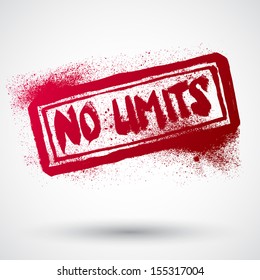 No Limit Grunge Rubber Stampvector Illustration Stock Vector Royalty Free