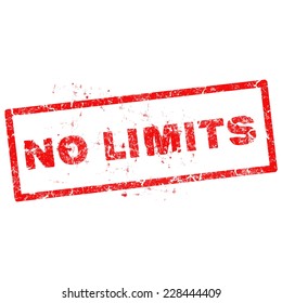No limit grunge rubber stamp,vector illustration.