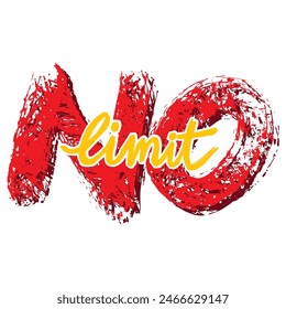No limit. Hand drawn lettering quote. Vector illustration.