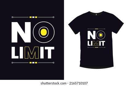 no limit Inspirational quotes typography t-shirt design