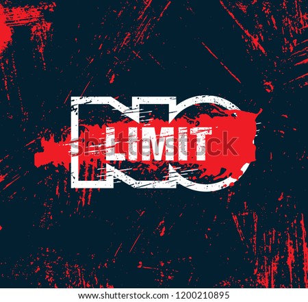 No Limit Inspiring Workout Fitness Gym Stock Vector Royalty Free