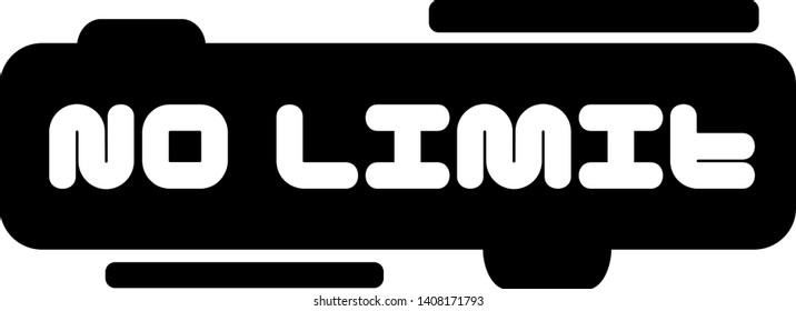 NO LIMIT stamp on white isolated
