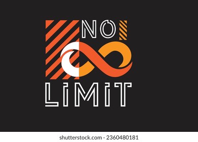 no limit t shirt and sticker design illustration background