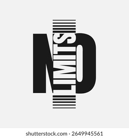 No limit typography t shirt print,poster etc.
