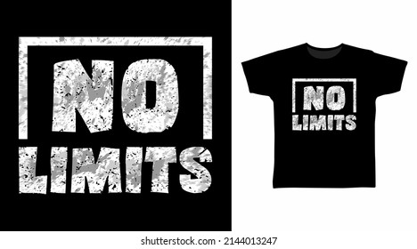 No limit typography tshirt designs