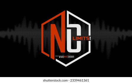 No limit, urban signature, abstract typography modern design slogan. Vector illustration graphics for print t shirt, apparel, background, poster, banner, postcard and or social media 