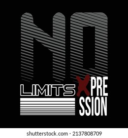 no limits expression design typography vector illustration for print