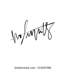 No Limits Hand Lettering Custom Typography Stock Vector (Royalty Free ...