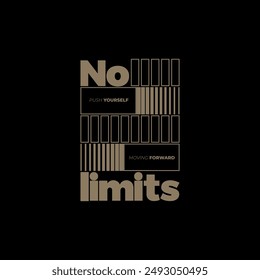 No Limits Motivational Quotes T-Shirt Design Grafik
