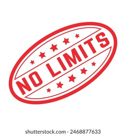 No Limits Rubber stamp Design vector 