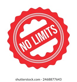 No Limits Rubber stamp Design vector 
