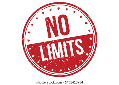 No Limits Rubber Stamp. No Limits Rubber Grunge Stamp Seal Vector Illustration - Vector