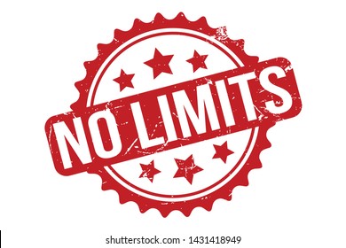 No Limits Rubber Stamp. No Limits Rubber Grunge Stamp Seal Vector Illustration - Vector