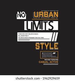 No Limits Slogan Lettering Urban Style Stock Vector (Royalty Free ...