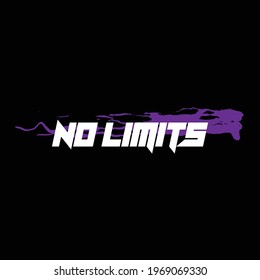 No Limits Speed Text Vector 